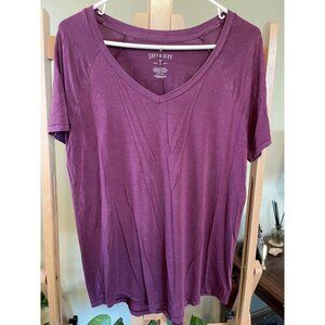 Burgundy Soft & Sexy Tee | American Eagle | Size S
